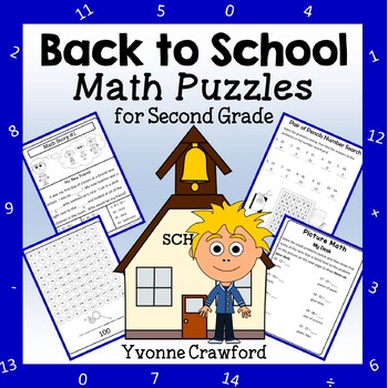 Preview of Back to School Math Puzzles | 2nd Grade | Math Skills Review | Math Enrichment