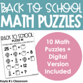 Back to School Math Puzzles