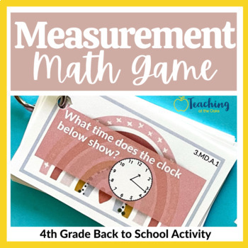 Preview of Back to School Math Movement Review Area Perimeter Measurement Time Graphs