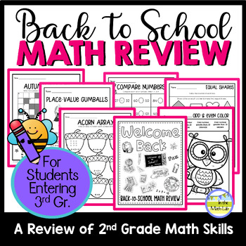 Preview of Back to School Math Review for New 3rd Graders