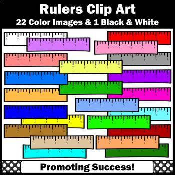 Preview of Math Clipart Rulers Clip Art for Commercial Use PNG Images Colorful Black White