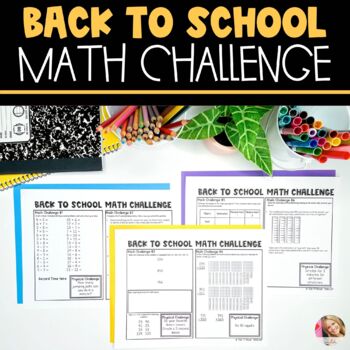 Preview of Back to School Math Skill Review - 3rd Grade