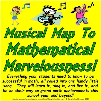 Preview of Back to School Math Song - Musical Map to Mathematical Marvelousness!
