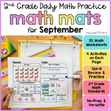 Back to School Math Spiral Review Worksheets - September M