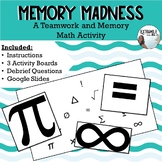 #backtoschool Back to School Math Teamwork Game "Memory Madness"