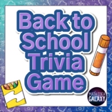 Back to School Math Trivia Game