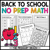 First Grade Back to School Math Worksheets | Activities fo