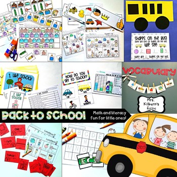 Preview of Back to School Math and Literacy Activities