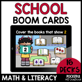 Back to School Math and Literacy Bundle Boom Cards™ - Augu