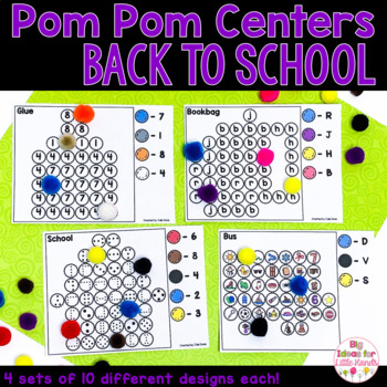 Preview of Back to School Math and Literacy Center Activities