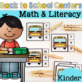 Back to School Math & Literacy Centers {Kindergarten}