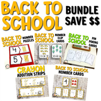 Preview of Back to School Math and Pin Poking Bundle