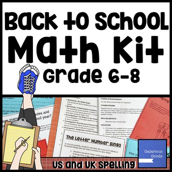 Preview of Back to School Math Kit