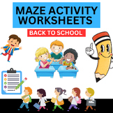 Back to School Maze Activity Worksheets: Navigate the Path