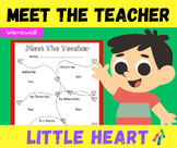 Back to School Meet The Teacher Little Heart Editable