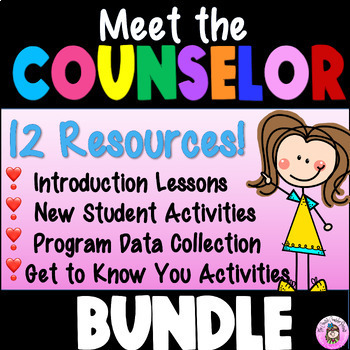 Preview of Back to School Meet the Counselor New Student Needs Assessment Counseling BUNDLE