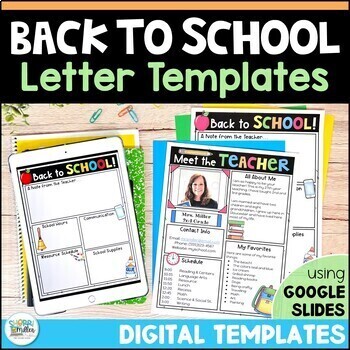 Preview of Back to School & Meet the Teacher Editable Digital Letter Templates FREEBIE