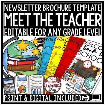 Preview of Back to School Meet the Teacher Newsletter Template Editable Letter Open House