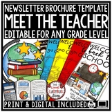 Back to School Meet the Teacher Newsletter Template Editab