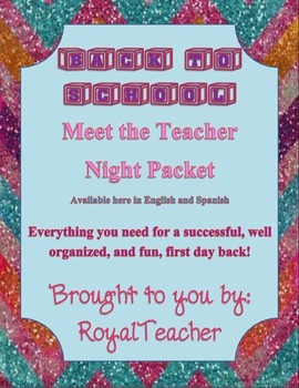 Preview of Back to School, Meet the Teacher Night, Bilingual Station Packet