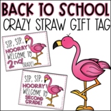 Back to School Meet the Teacher Night Crazy Straw Gift Tag