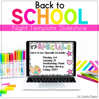 Preview of Back to School Night Slides Meet the Teacher Templates Editable