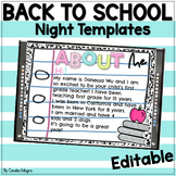 Back to School Night Slides Meet the Teacher Templates Editable