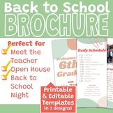 Back to School / Meet the Teacher / Open House Brochure Te