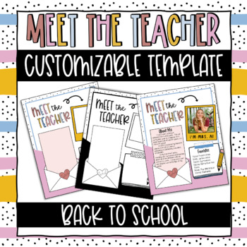 Preview of Back to School Meet the Teacher Editable Template