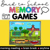 First Week of School Activities Memory Games Executive Fun