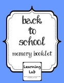 Back to School Memory Booklet