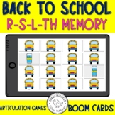 Back to School Memory R S L TH Articulation Games