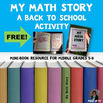 Preview of All About Me Back to School Middle Grades Writing in Math