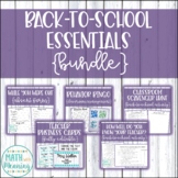 Back to School Middle School Resource and Activity Bundle