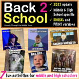 Back to School Activity Pack (Distance Learning Supported)