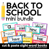 Back to School Mini Bundle of Emergent Reader Sight Word Books