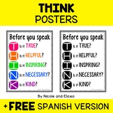 cm1273 Think 3 Before You Speak NEW Classroom Motivational Poster 