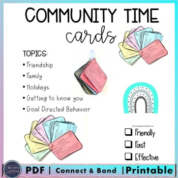 Preview of Back to School | Morning Meeting | Community Time Cards | SEL | Back to School