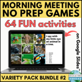 Back to School Morning Meeting Slides Activities Bundle | 