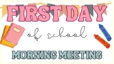Back to School | Morning Meeting| Slides | EASY | NO PREP | k-12