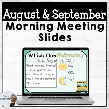 Preview of Back to School Morning Message Slides | Kindergarten Meeting 