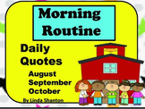 Back to School - Morning Routine Classroom Management