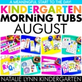 Kindergarten Morning Tubs for August | Back to School Morn