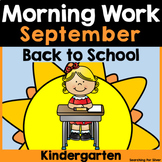 Back to School Morning Work {Kindergarten} PDF and Digital Ready!