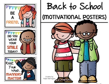 Preview of FREEBIE: Back to School {Motivational Posters} for Classroom Decor
