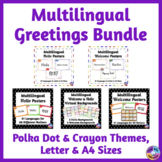 Back to School Multilingual Welcome & Hello Posters BUNDLE