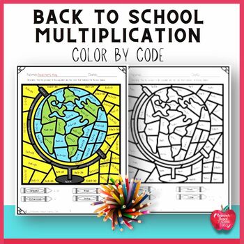 Preview of Back to School Multiplication Color by Code