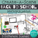 Back to School Multiplication Fact Practice Create-a-Scene