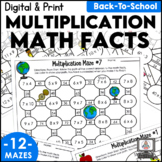 Back to School Multiplication Practice for Single Digit Mu