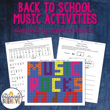 Preview of Back to School Music Activities
